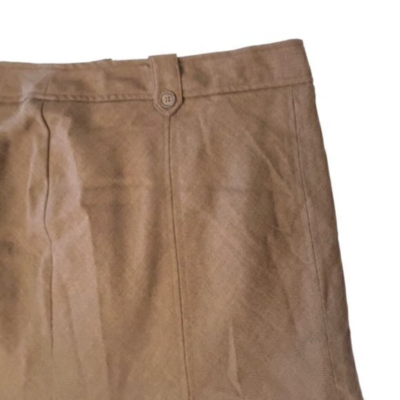 NWT Worthington Women's Maxi Skirt Brown Size 18 A-Line Lined High Waist Ruffled - Picture 3 of 11